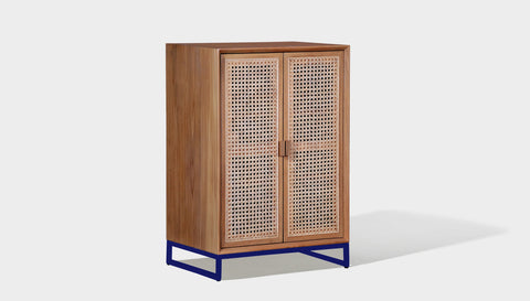 reddie-raw storage cupboard 60W x 45D x 90H *cm (no planter box) / Wood Teak~Natural / Metal~Navy NCW Storage Wood Unit with and without planter